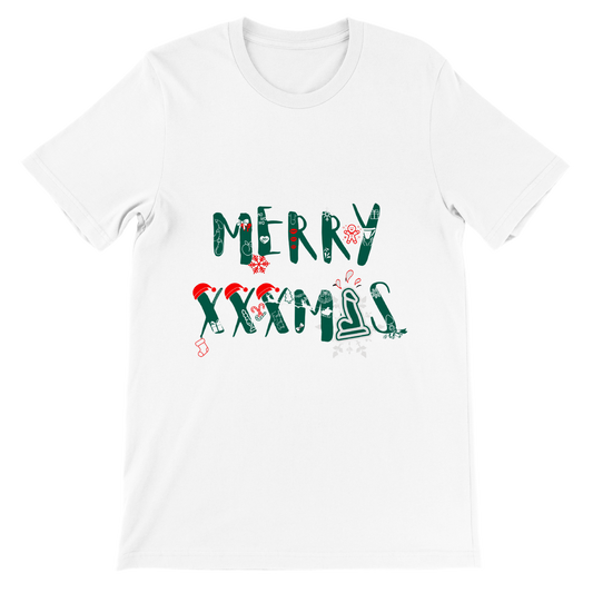 Merry XXXMAS - Crewneck T-shirt (Green/White) - Mancrush Apparel