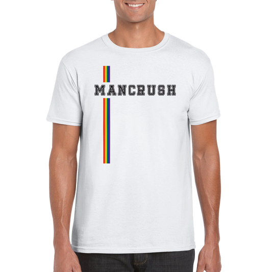 MANCRUSH PRIDE - (White) Classic Crew T-shirt - Mancrush Apparel